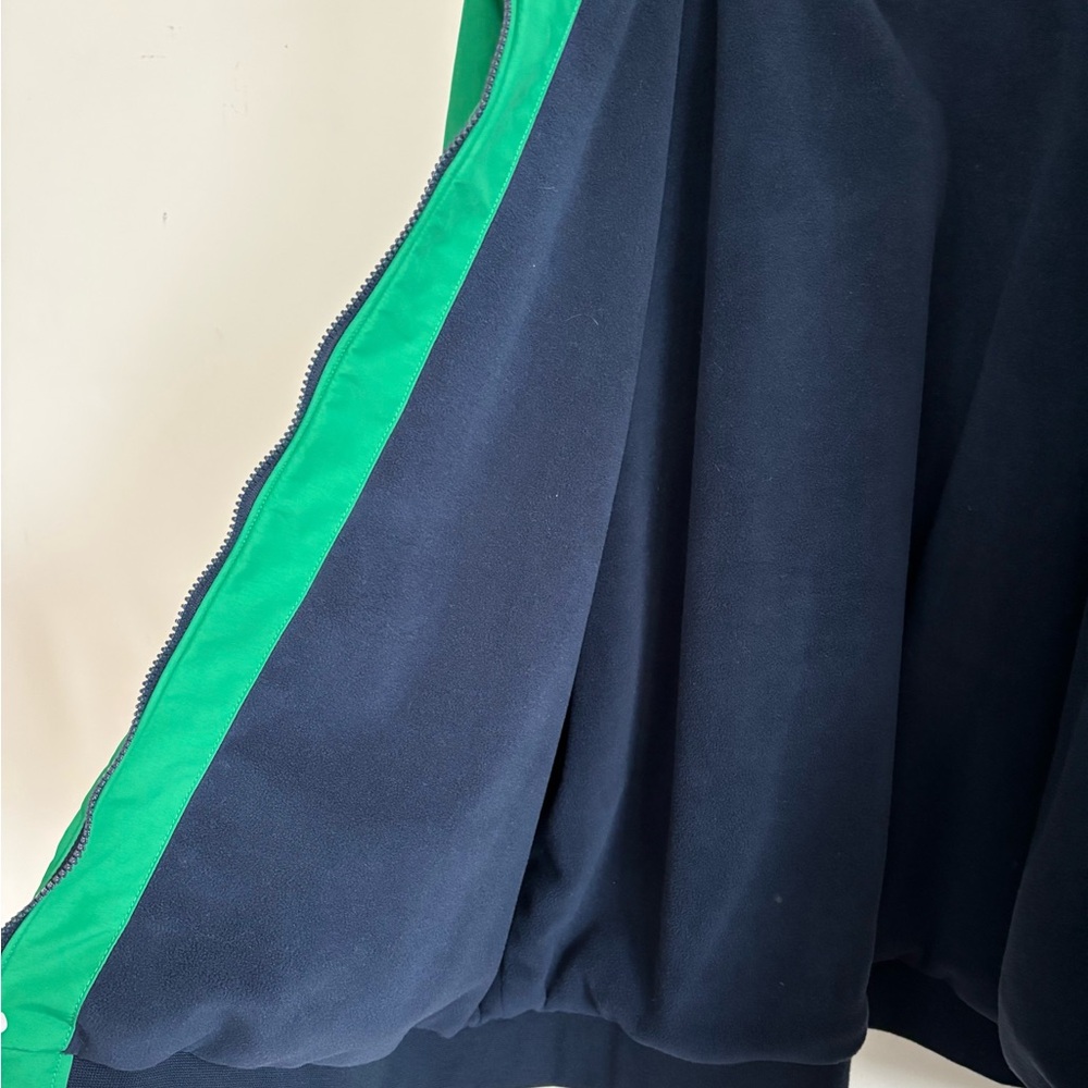 Lands End Squall Jacket Waterproof Jacket Fleece Lined Women’s XL Green / Navy - Picture 4 of 9